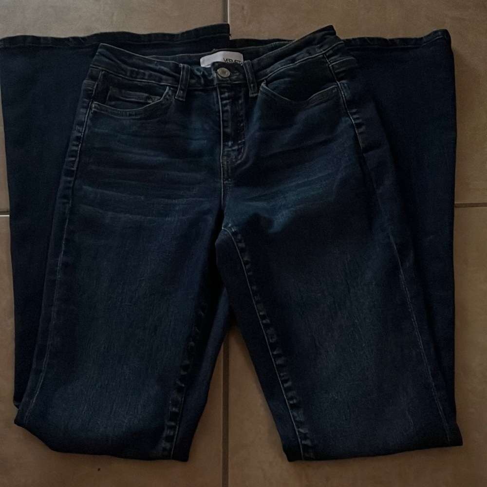 trendy blue denim bell bottom jeans